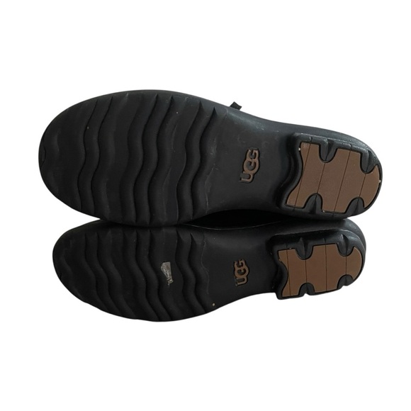 UGG Hapsburg Black Combat Boots with Matte Finish Women Size 8 - Picture 7 of 8